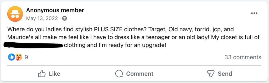 Where do you ladies find stylish plus size clothes? I don't want to dress like a teenager or an old lady!